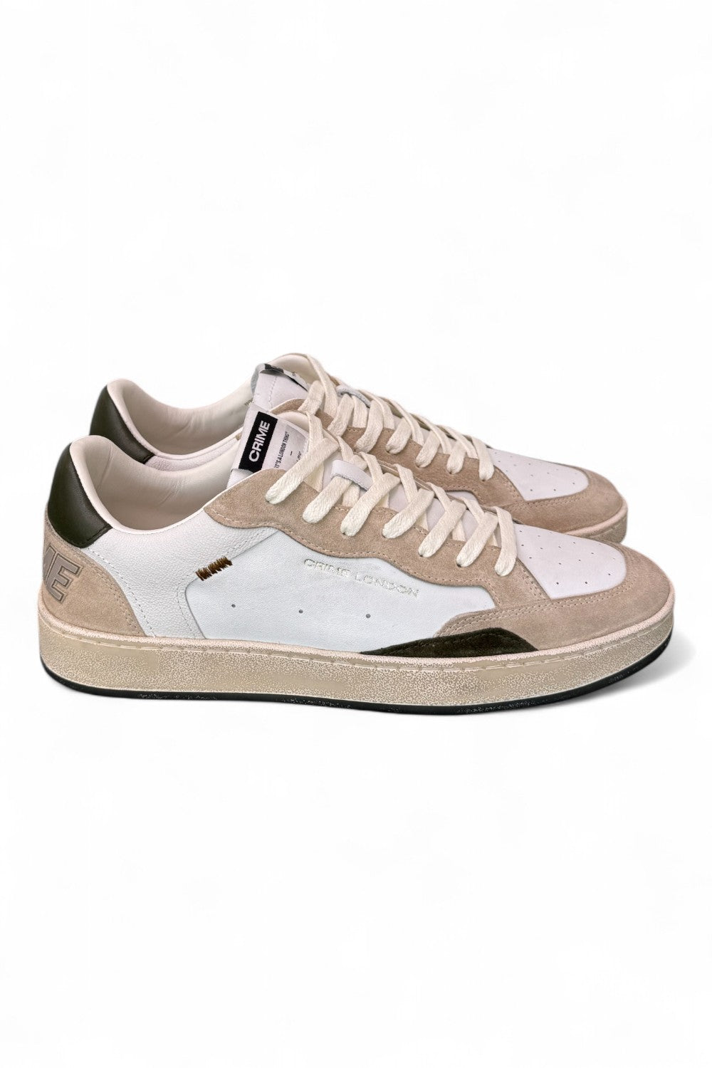Sneaker uomo basket bianca Crime London Chelsea Dune Drift 