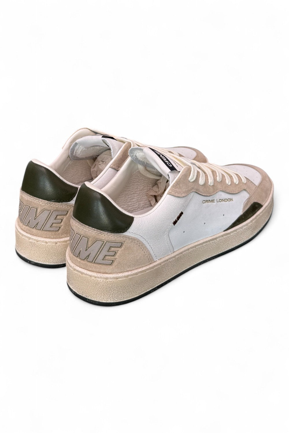 Sneaker uomo basket bianca Crime London Chelsea Dune Drift 
