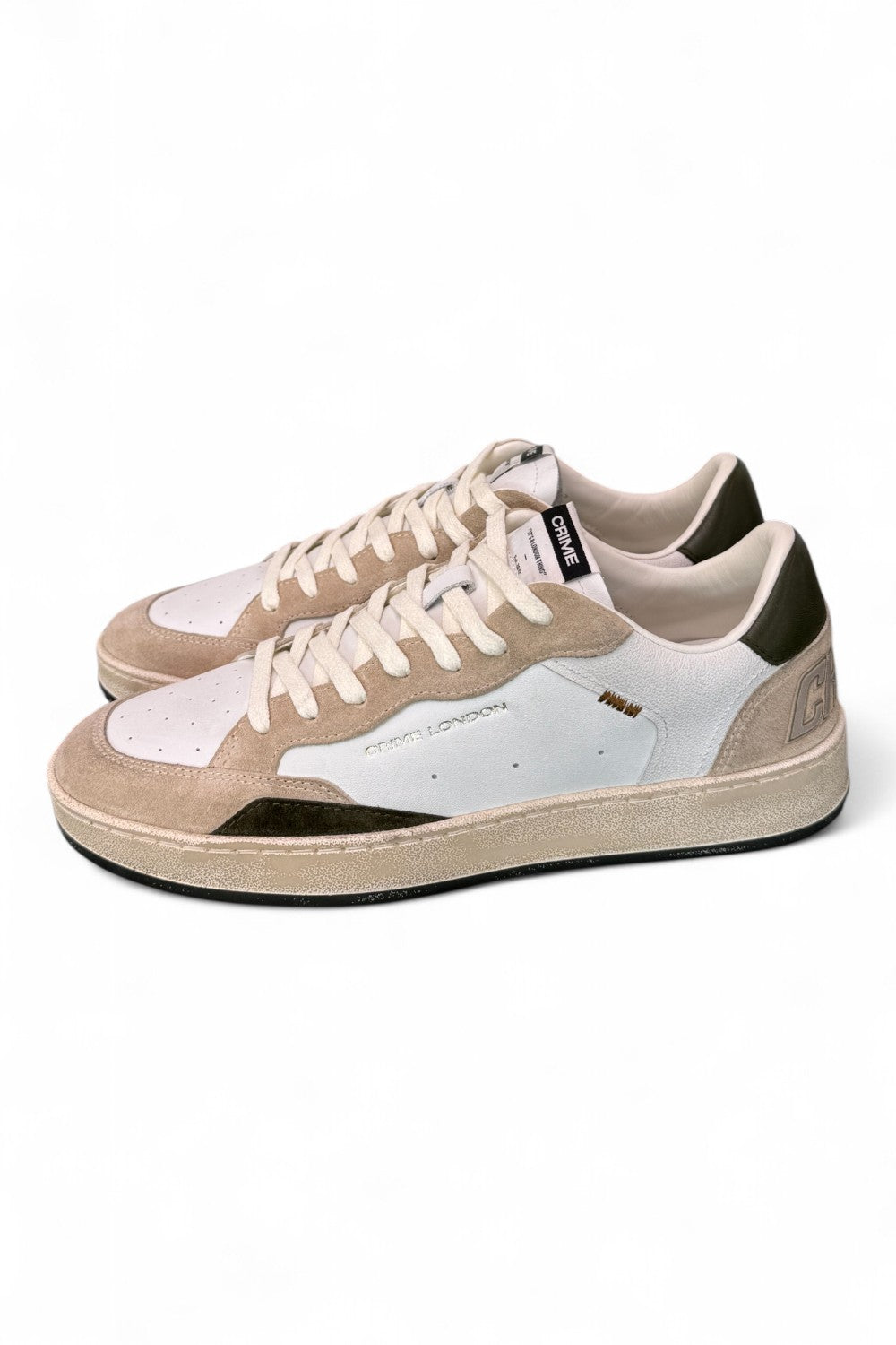 Sneaker uomo basket bianca Crime London Chelsea Dune Drift 