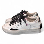 Sneaker SK8 De Luxe bianca nera Crime London Angel<BR/> 