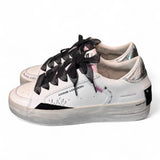 Sneaker SK8 De Luxe bianca nera Crime London Angel<BR/> 