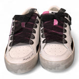 Sneaker SK8 De Luxe bianca nera Crime London Angel<BR/> 