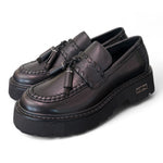 Mocassino donna pelle nera mappi Slash Cult 
