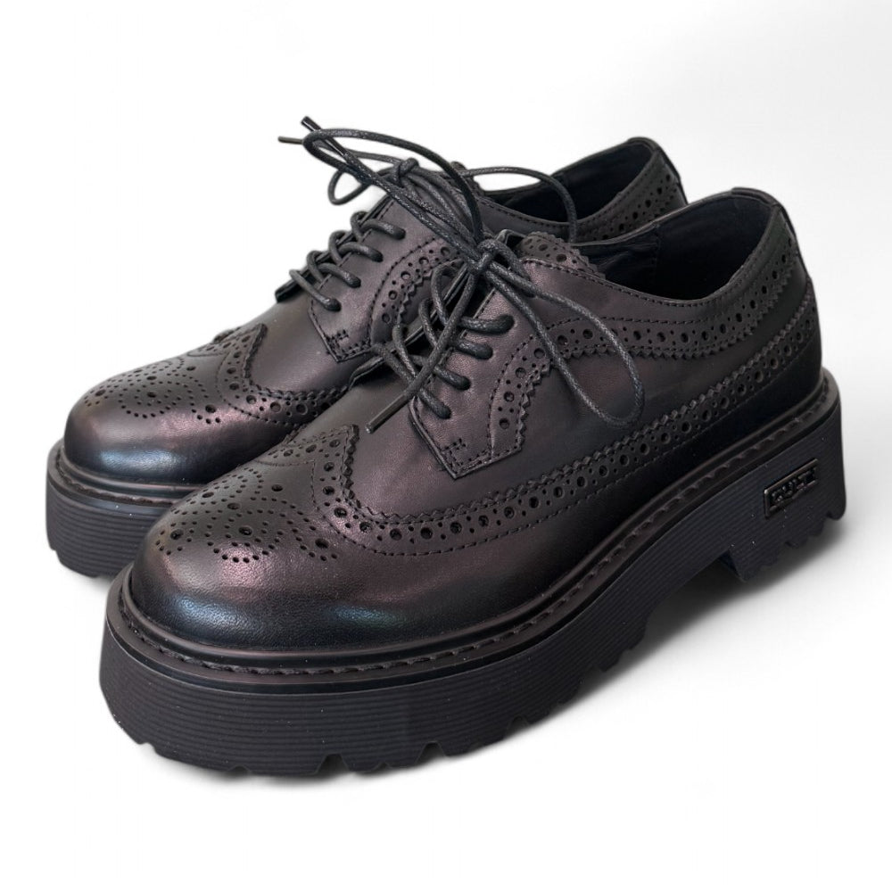 Scarpa francesina imperiale nera  Slash Cult 