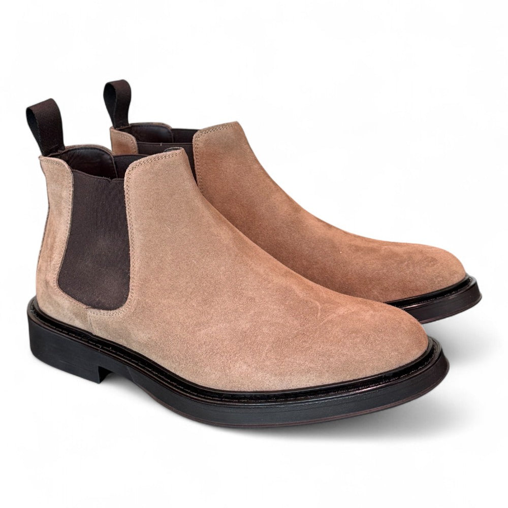 Stivaletto beatles suede tortora Dino Draghi<BR/> 