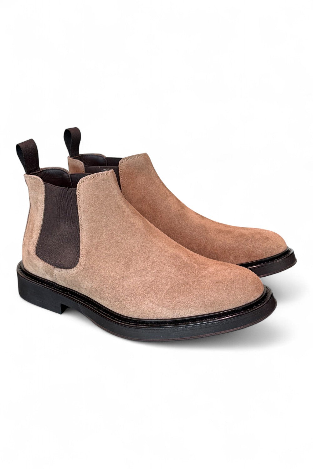 Stivaletto beatles suede tortora Dino Draghi<BR/> 