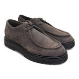 Allacciato ingegnere suede grigio Dino Draghi<BR/> 