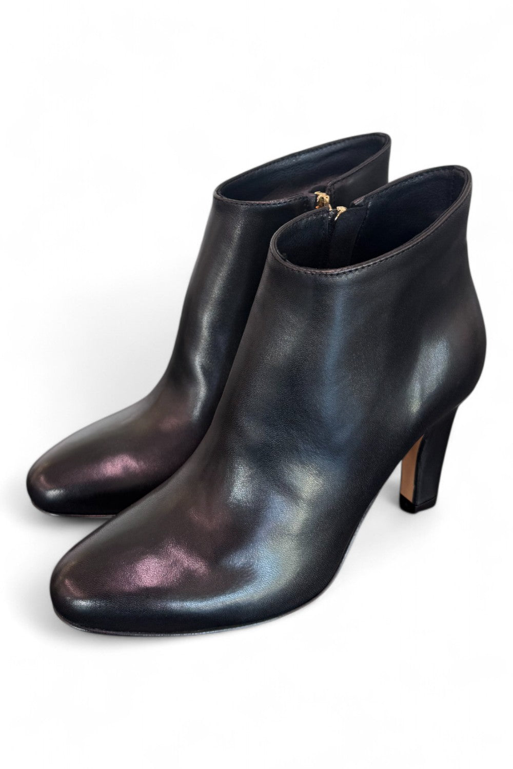 Stivaletto zip T80 pelle nera Elisa Lanci<BR/> 