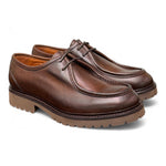 Scarpa allacciata ingegnere cucitura cioccolato Exton 