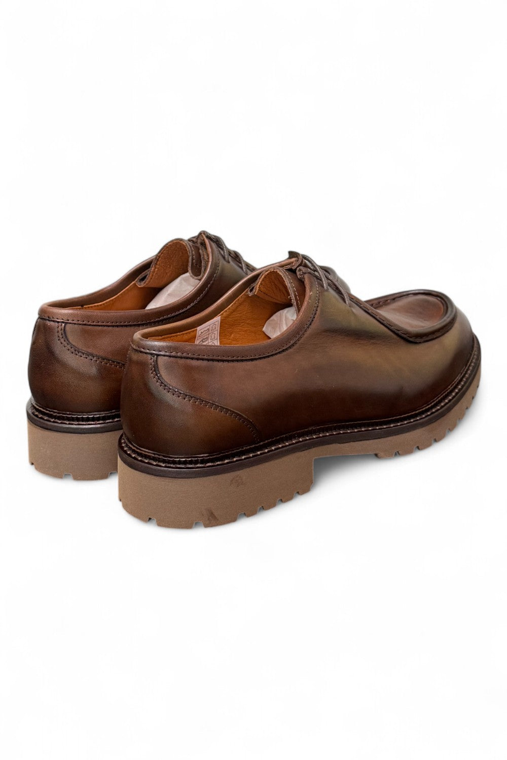 Scarpa allacciata ingegnere cucitura cioccolato Exton 