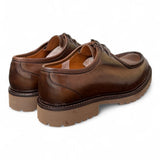 Scarpa allacciata ingegnere cucitura cioccolato Exton 
