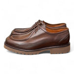 Scarpa allacciata ingegnere cucitura cioccolato Exton 