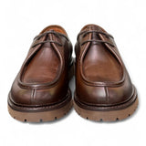 Scarpa allacciata ingegnere cucitura cioccolato Exton 