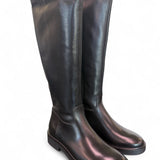 Stivale cavallerizzo pelle nera Francesco Brunelli<BR/> 