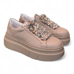 Sneaker donna Gioplus platform tortora 