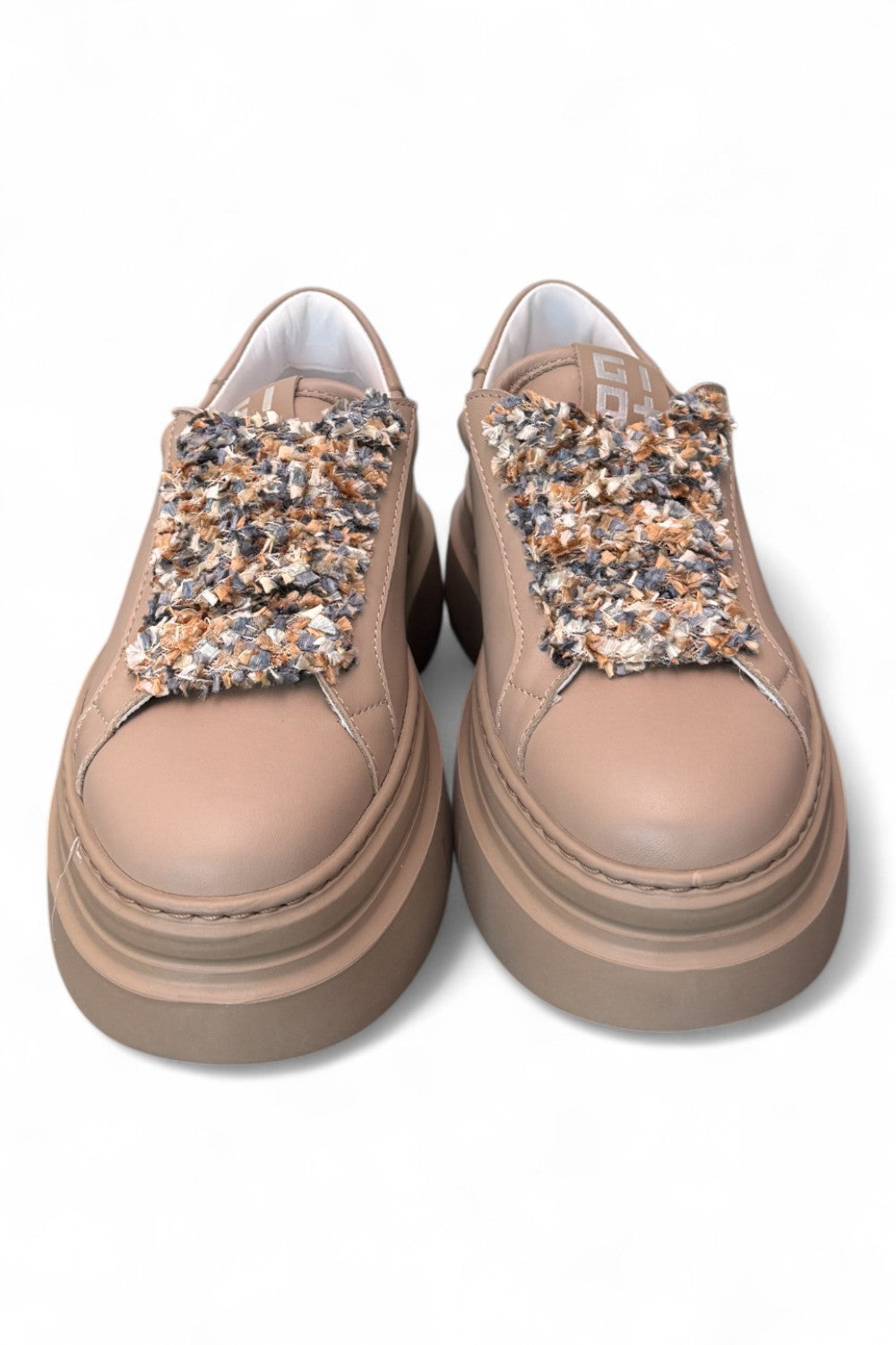 Sneaker donna Gioplus platform tortora 