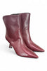 Isabelle Paris burgundy leather ankle boot