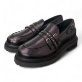 Mocassino donna pelle nera Janet 