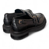 Mocassino donna pelle nera Janet 