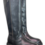 Stivale biker pelle nera Janet 