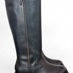 Stivale biker pelle nera Janet 
