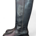 Stivale biker pelle nera Janet 