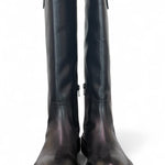 Stivale biker pelle nera Janet 