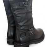 Stivale biker 3/4 nabuk nero Janet<BR/> 