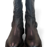 Stivale biker 3/4 nabuk nero Janet<BR/> 