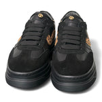 Sneaker donna pelle nera e leo Janet & Janet<BR/> 