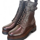 Anfibio pelle moka con fibbia Mjus<BR/> 