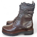 Anfibio pelle moka con fibbia Mjus<BR/> 