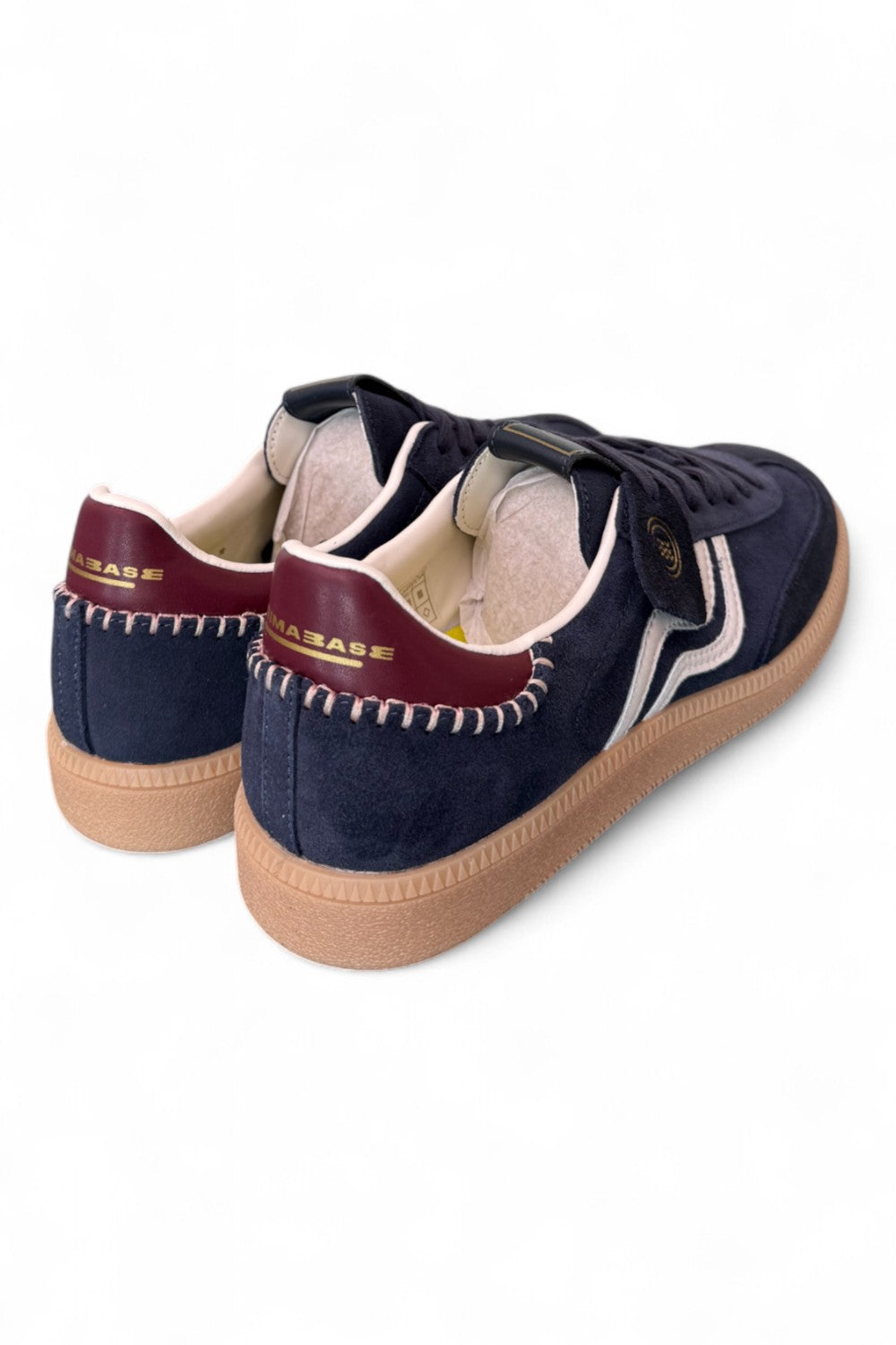 Sneaker uomo low suede blu Primabase <BR/> 