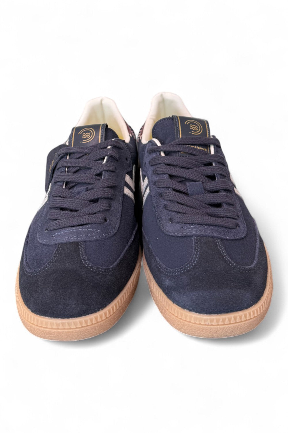 Sneaker uomo low suede blu Primabase <BR/> 