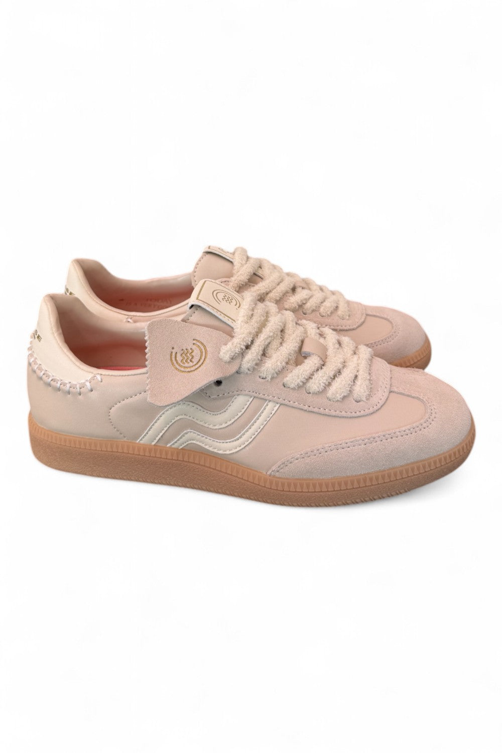 Sneaker donna low pelle latte Primabase <BR/> 