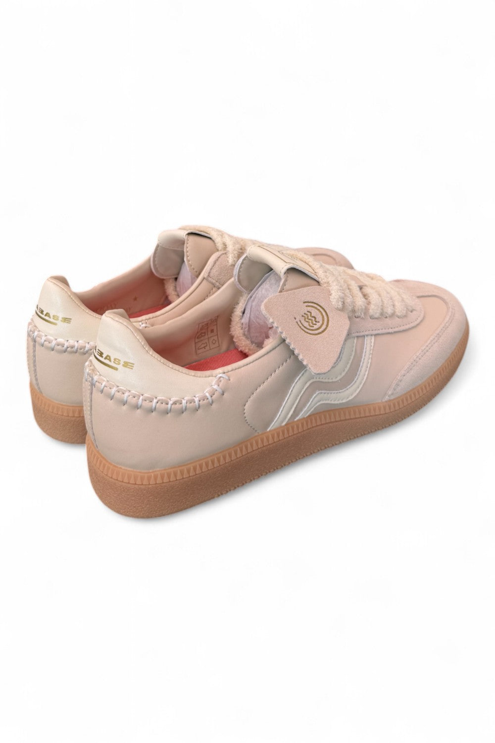 Sneaker donna low pelle latte Primabase <BR/> 