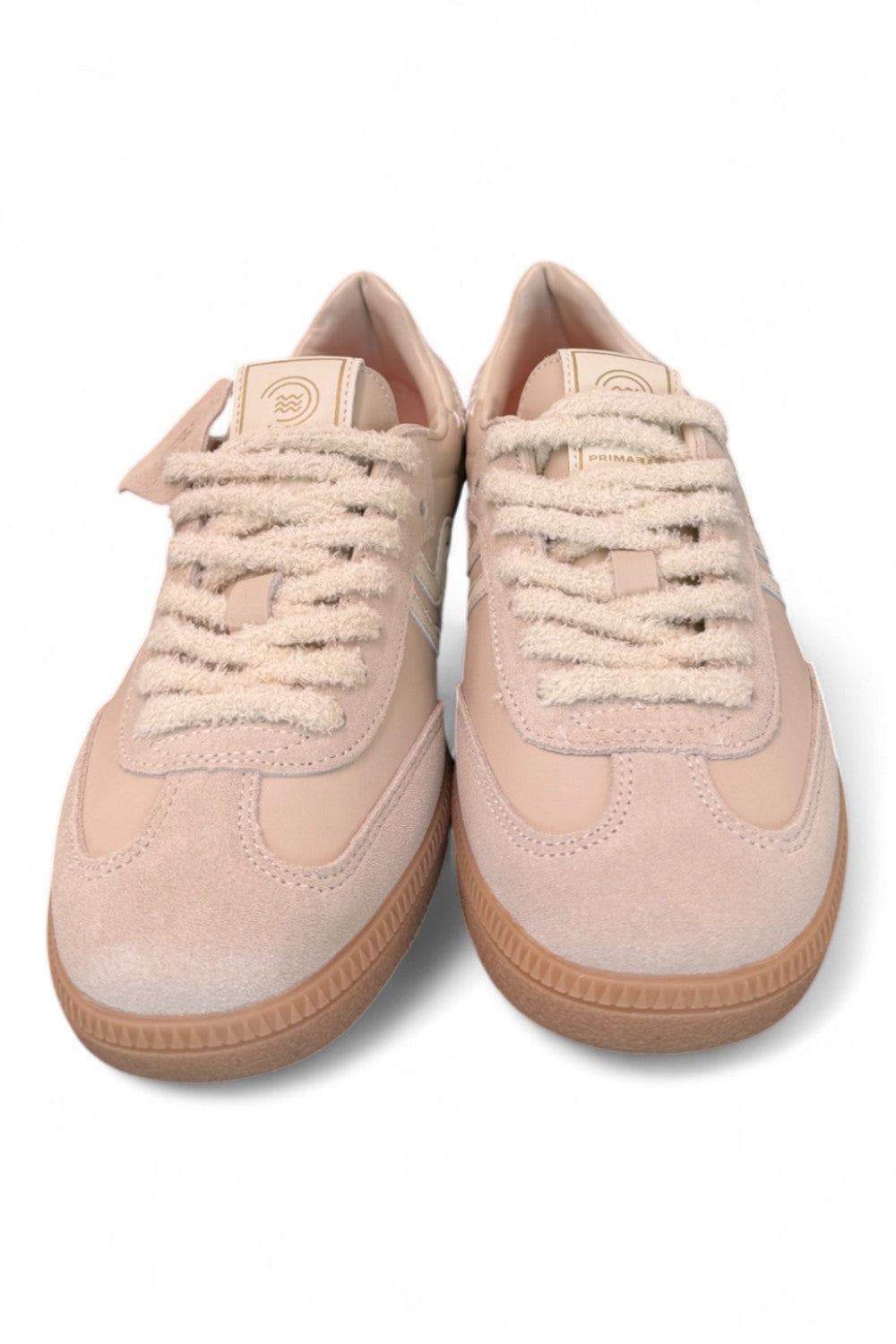 Sneaker donna low pelle latte Primabase <BR/> 
