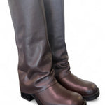 Stivale biker ghetta pelle marrone Ranye <BR/> 