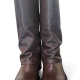 Stivale biker ghetta pelle marrone Ranye <BR/> 