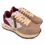 Sneaker donna Sun68 Ally vintage beige bordeaux 