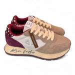 Sneaker donna Sun68 Ally vintage beige bordeaux 