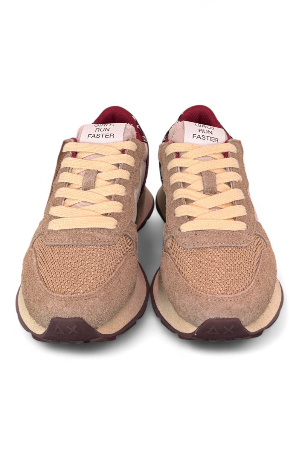 Sneaker donna Sun68 Ally vintage beige bordeaux 