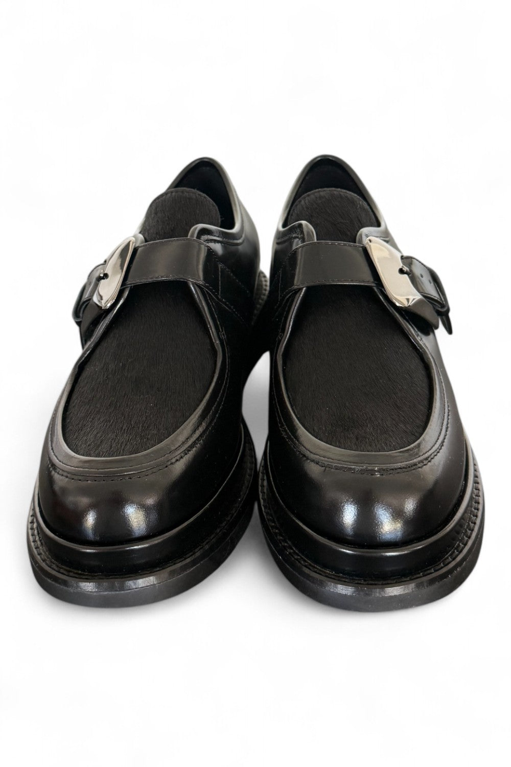 Mocassino ingegnere fibbia nera Zanon 