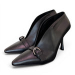 Stivaletto decolleté V pelle nera tc 90 Albano 
