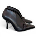 Stivaletto decolleté V pelle nera tc 90 Albano 