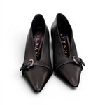 Stivaletto decolleté V pelle nera tc 90 Albano 