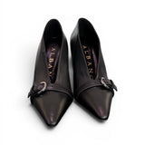 Stivaletto decolleté V pelle nera tc 90 Albano 