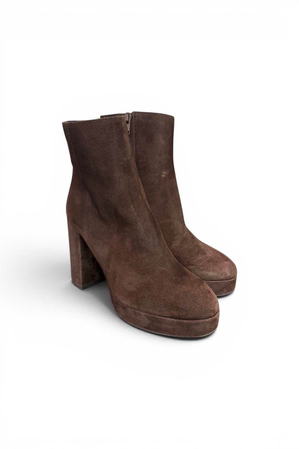 Stivaletto plateau camoscio moro tc 80 Albano 
