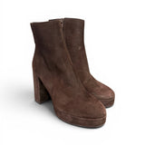 Stivaletto plateau camoscio moro tc 80 Albano 