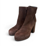 Stivaletto plateau camoscio moro tc 80 Albano 